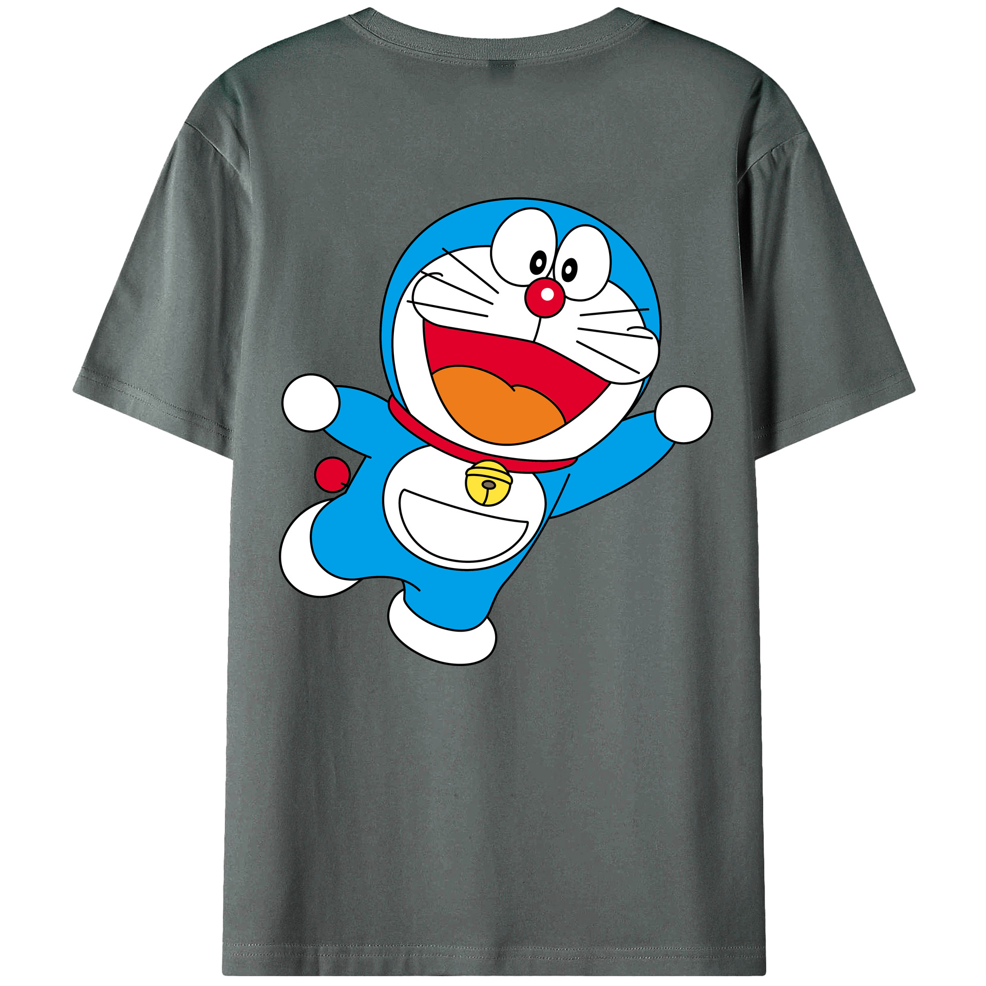 （画像用） ドラえもん Doraemon 綿100％ メンズ半袖Tシャツ（バックプリント） 通気性